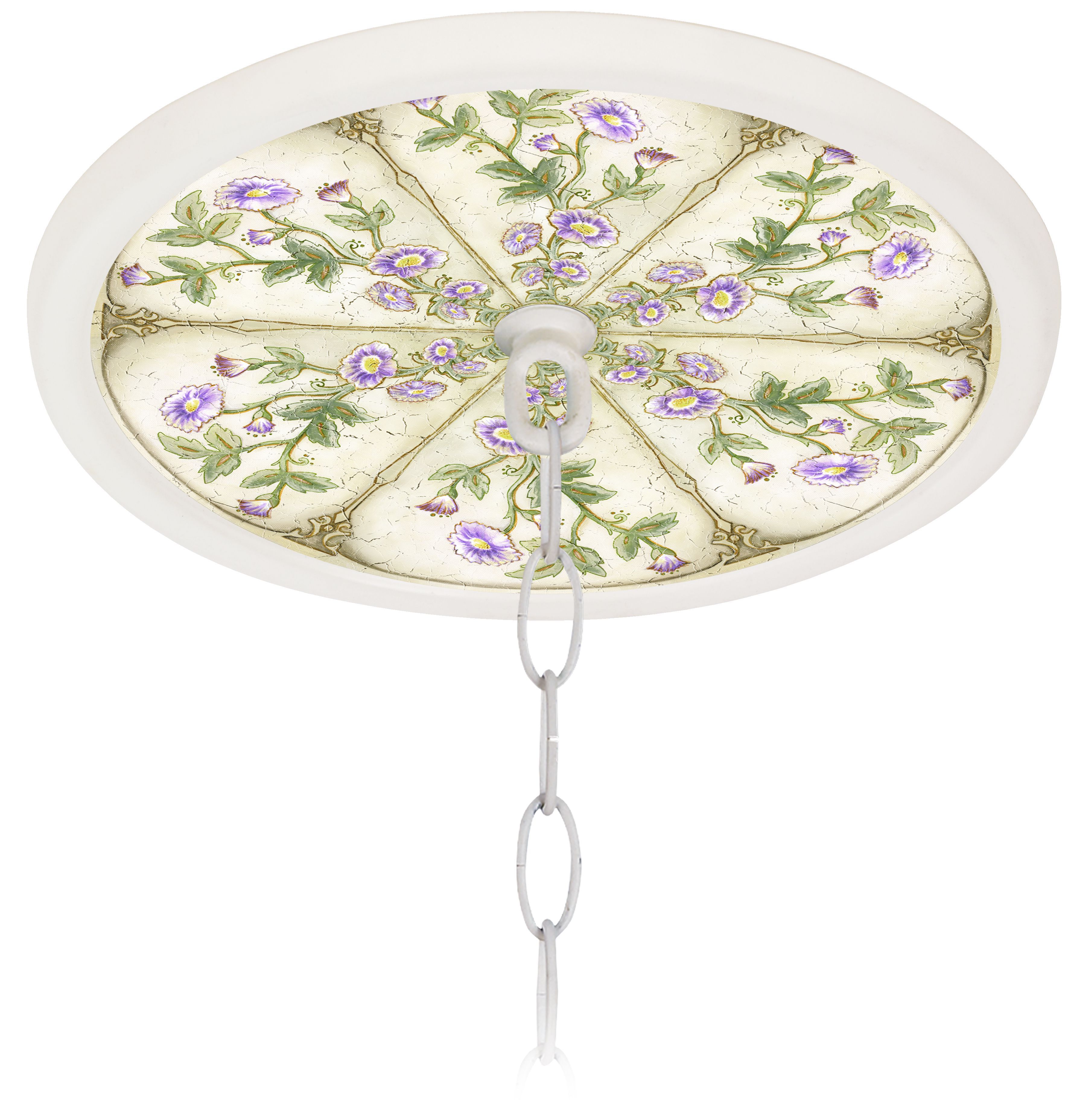 English Garden Lavender 10" Wide 1" Opening Medallion