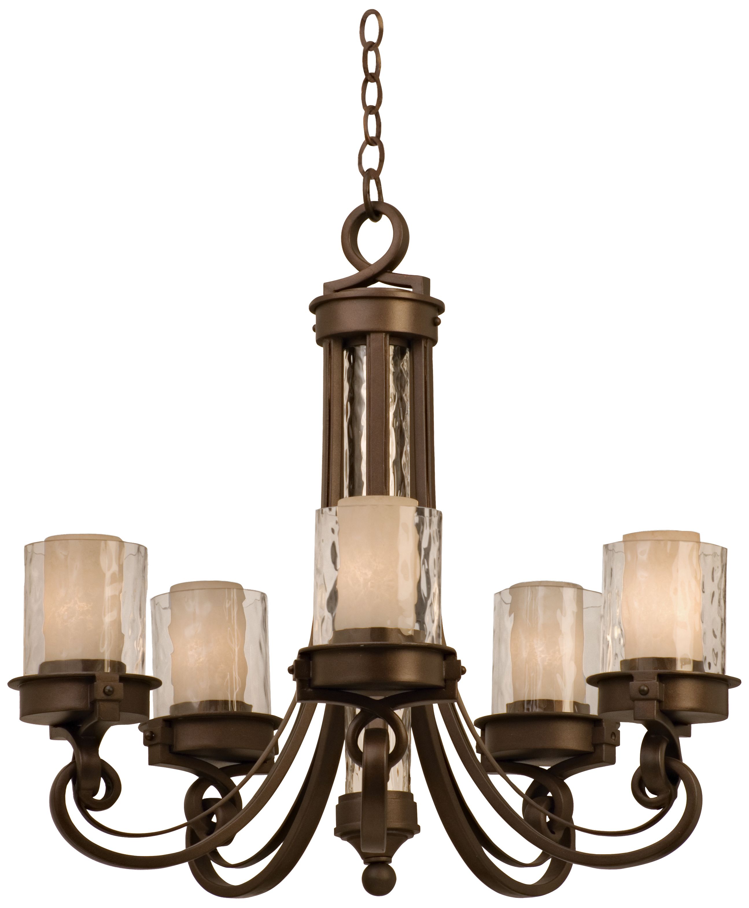 Newport Collection Satin Bronze Chandelier