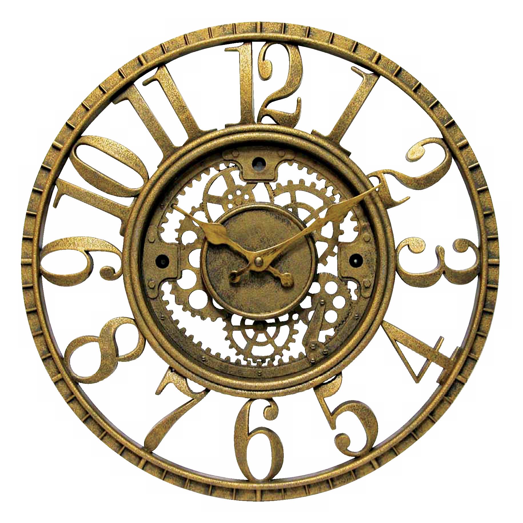 Open Dial Resin 15 1/2" Wide Gear Clock
