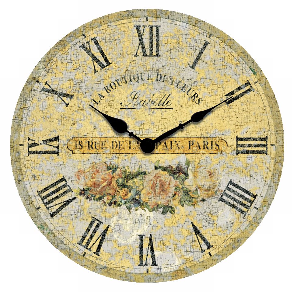 Boutique Roses 14” Wide Wall Clock