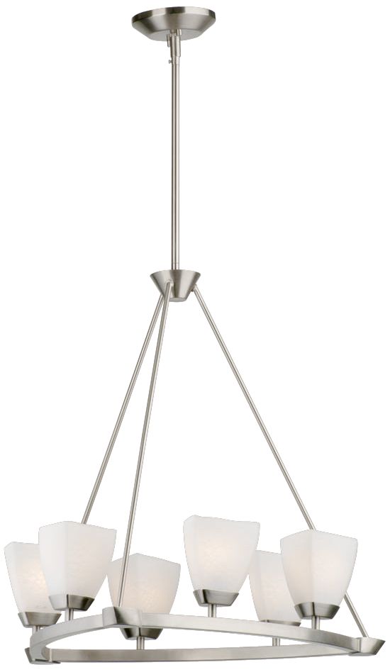 Forecast Evan 22" Wide Satin Nickel 6-Light Chandelier