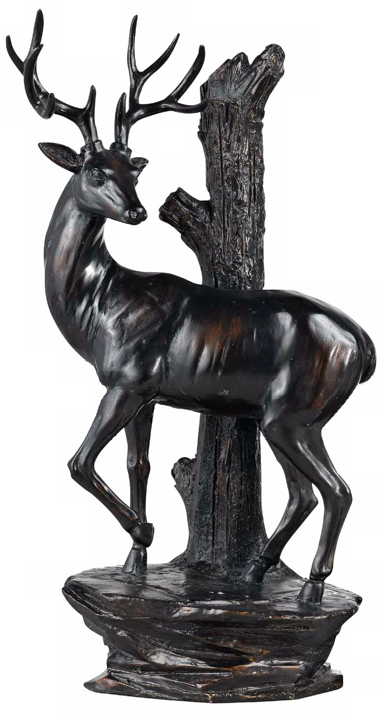 Dark Bronze Deer Figurine