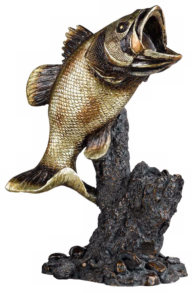 Antique Bronze Bass Figurine