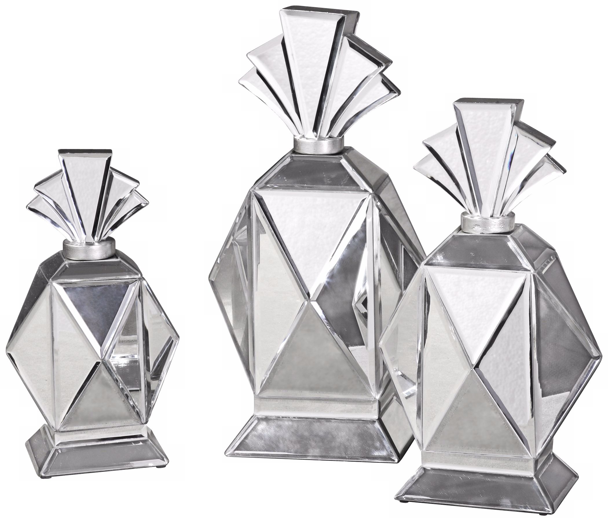 Set of Three Alanna Perfume Bottles Bath Body from lampsplus.com