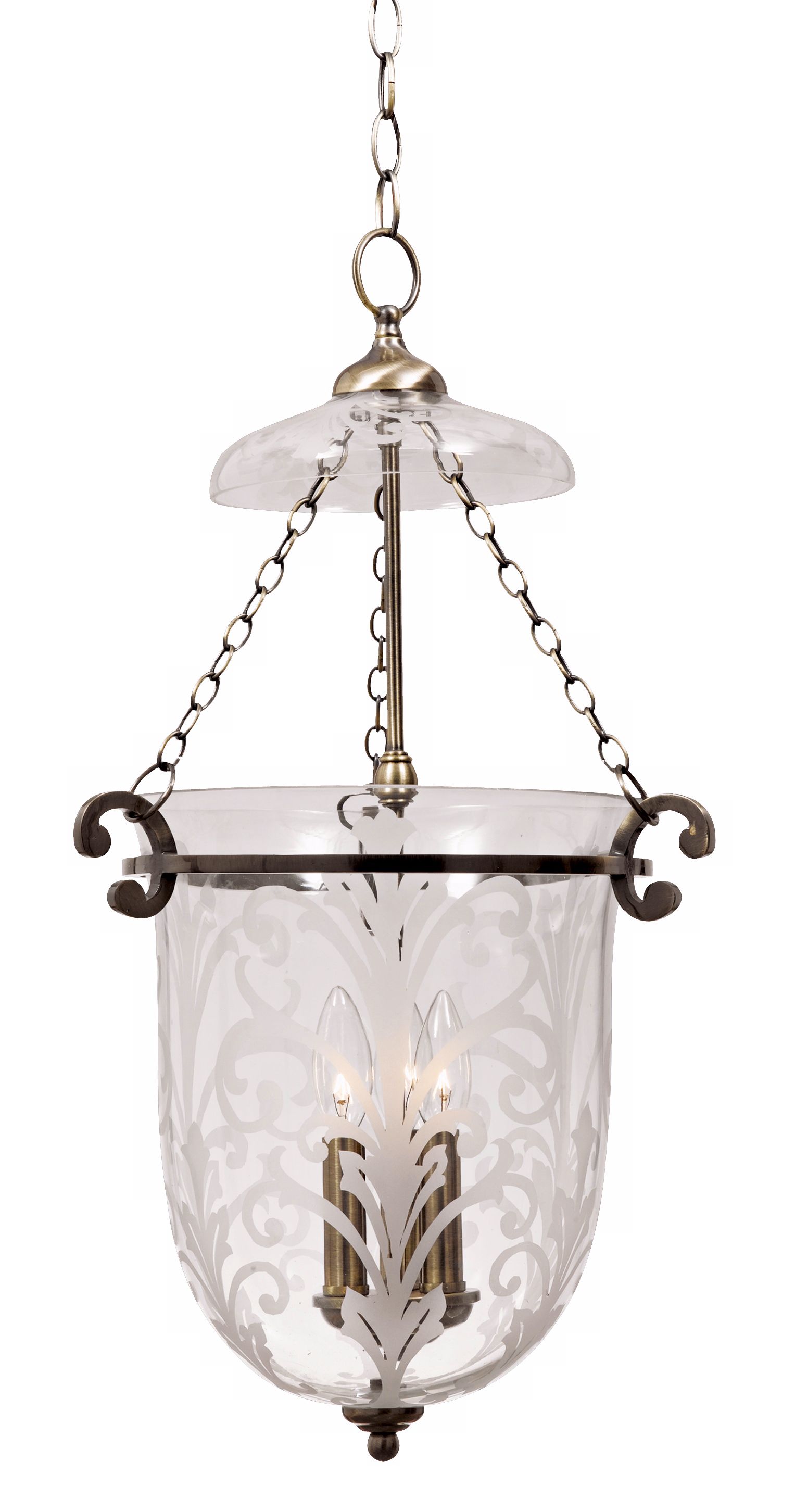 Camden Collection Large Brass Finish Pendant Chandelier