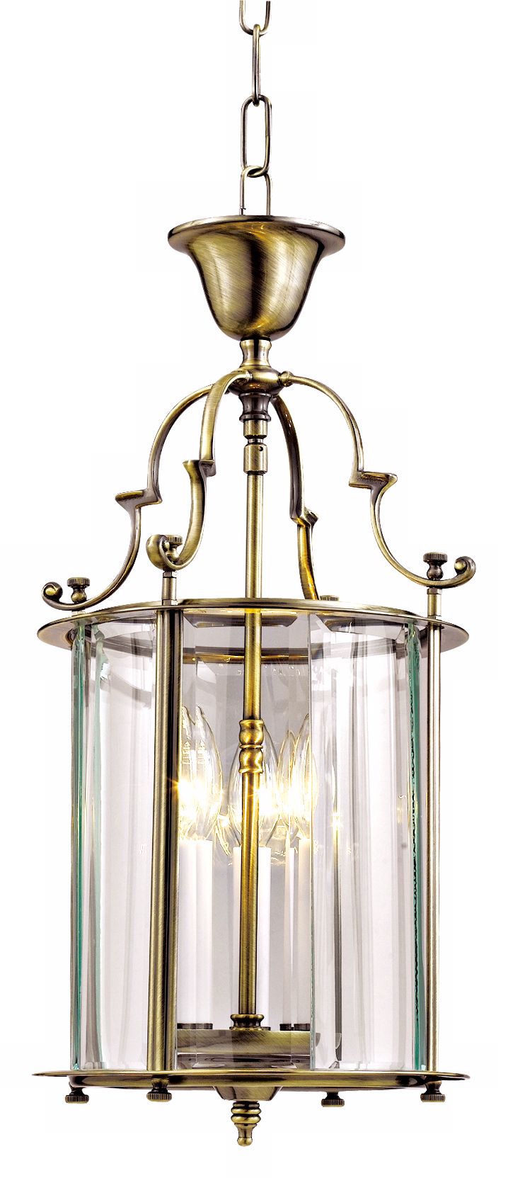 Camden Collection Antique Brass Finish Lantern Chandelier