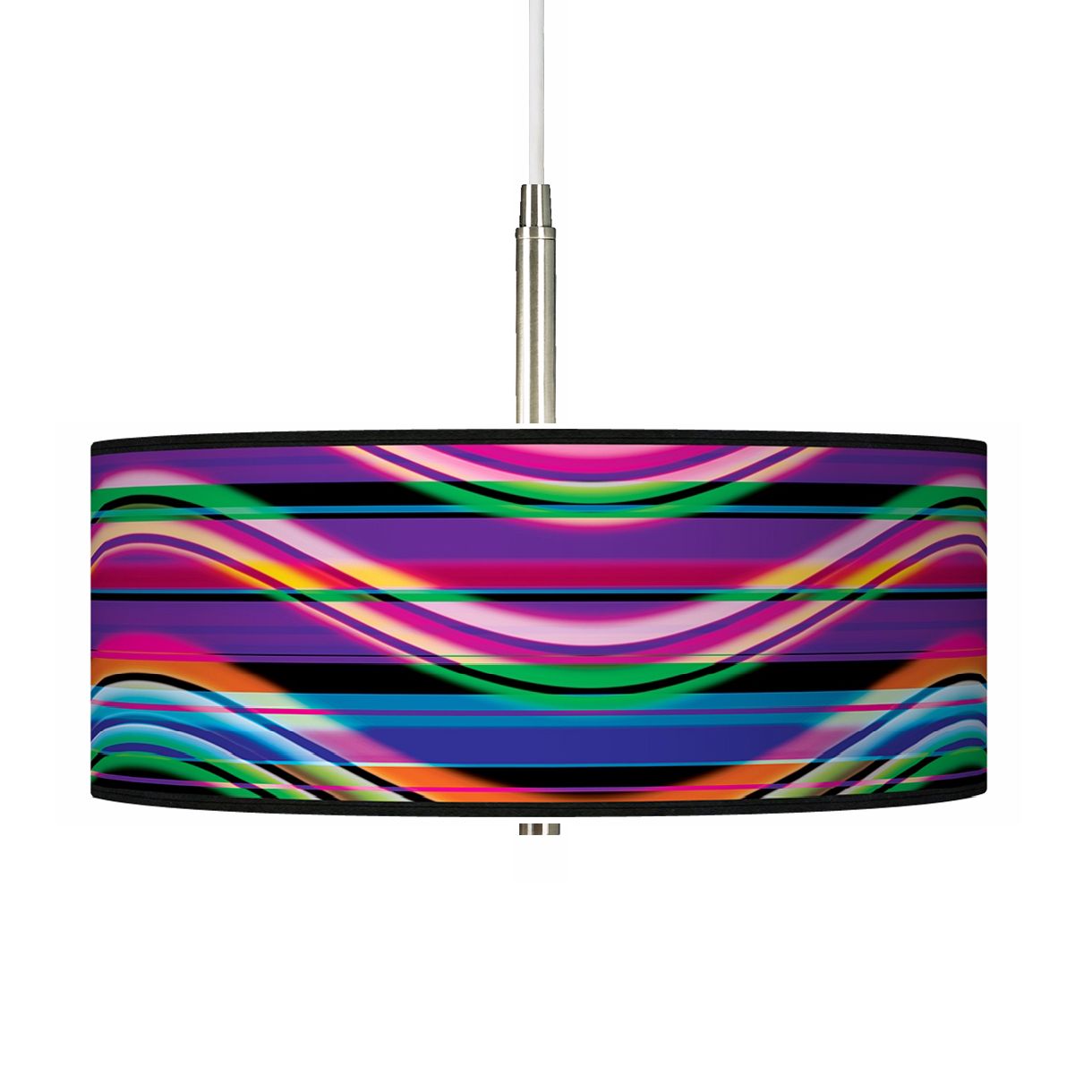Dark Rainbow Giclee Pendant Chandelier