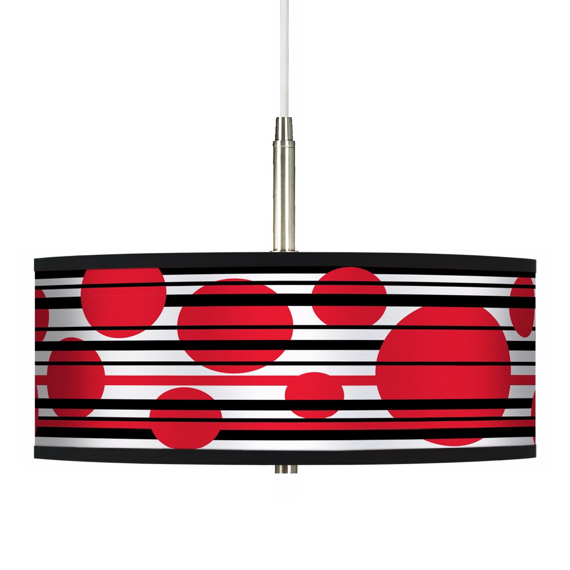 Red Balls Giclee Pendant Chandelier
