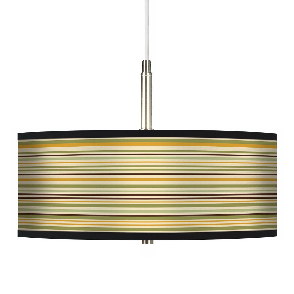 Stacy Garcia Avocado Stripe Giclee Pendant Chandelier