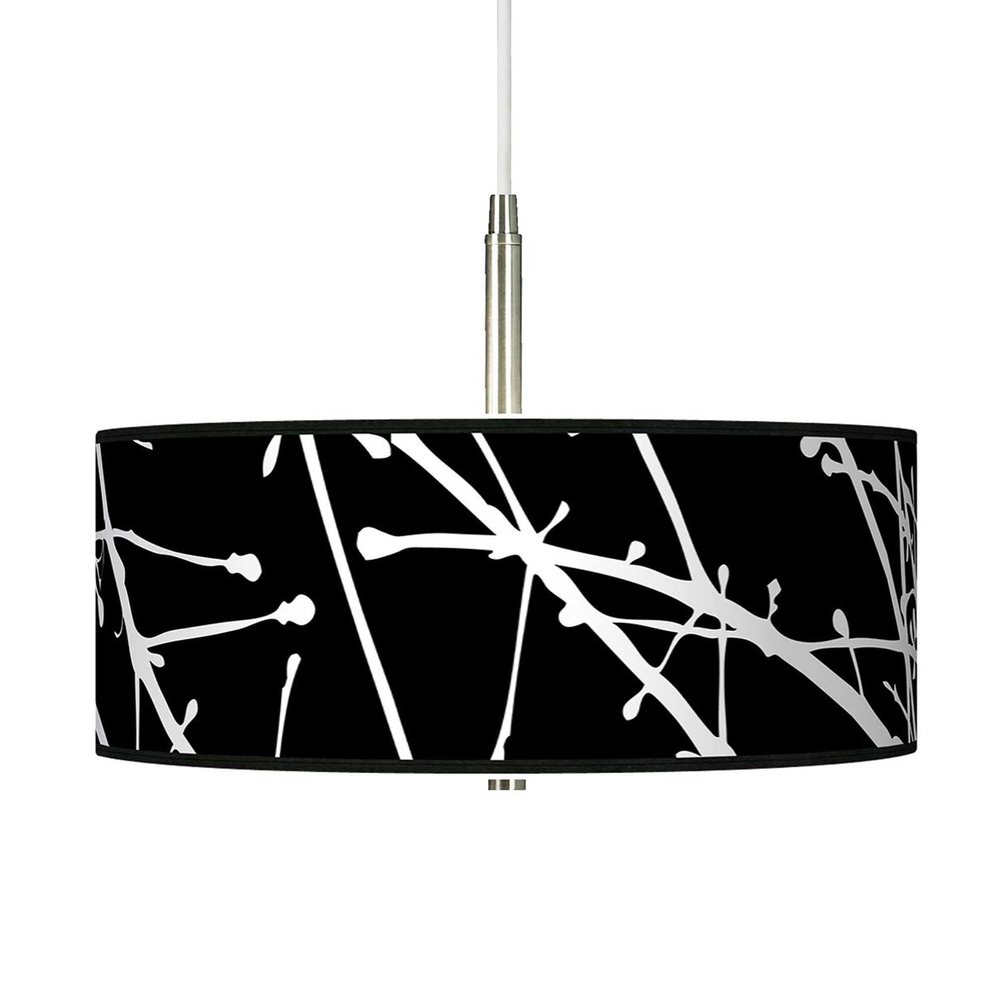 Stacy Garcia Calligraphy Tree Black Giclee Pendant Chandelier