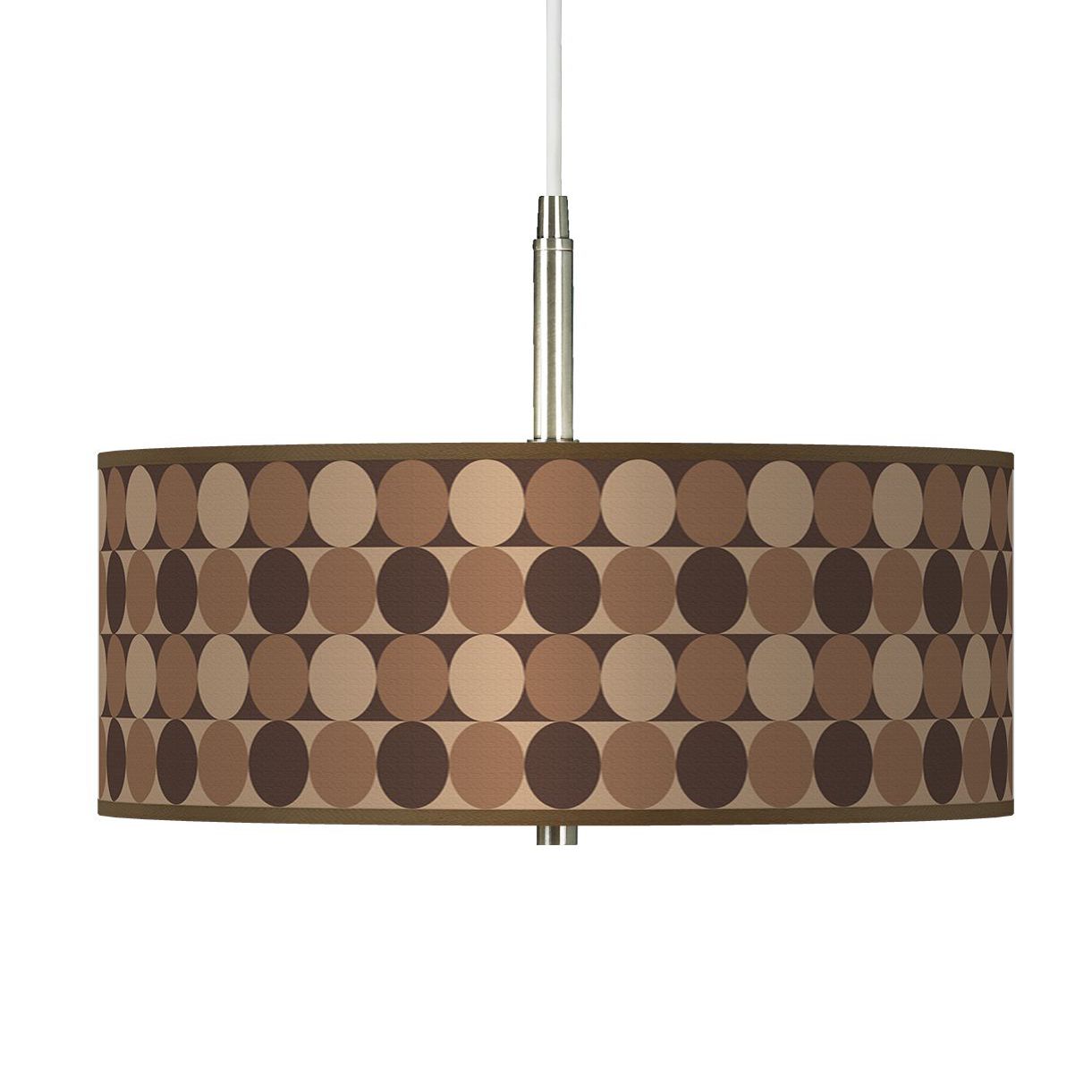 Sienna Grey Circles Brushed Nickel 16" Wide Pendant Light