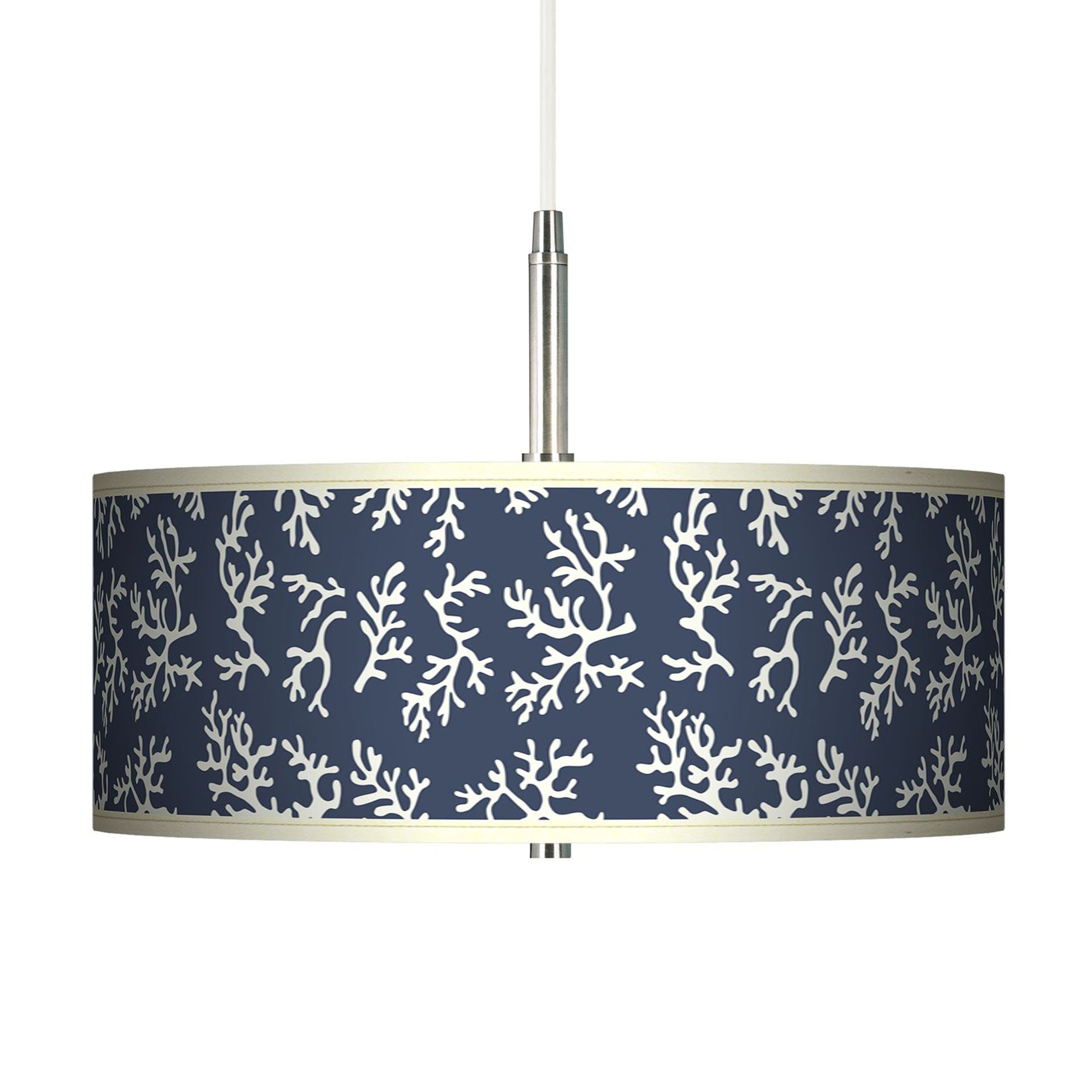 Prussian Coral Giclee Pendant Chandelier