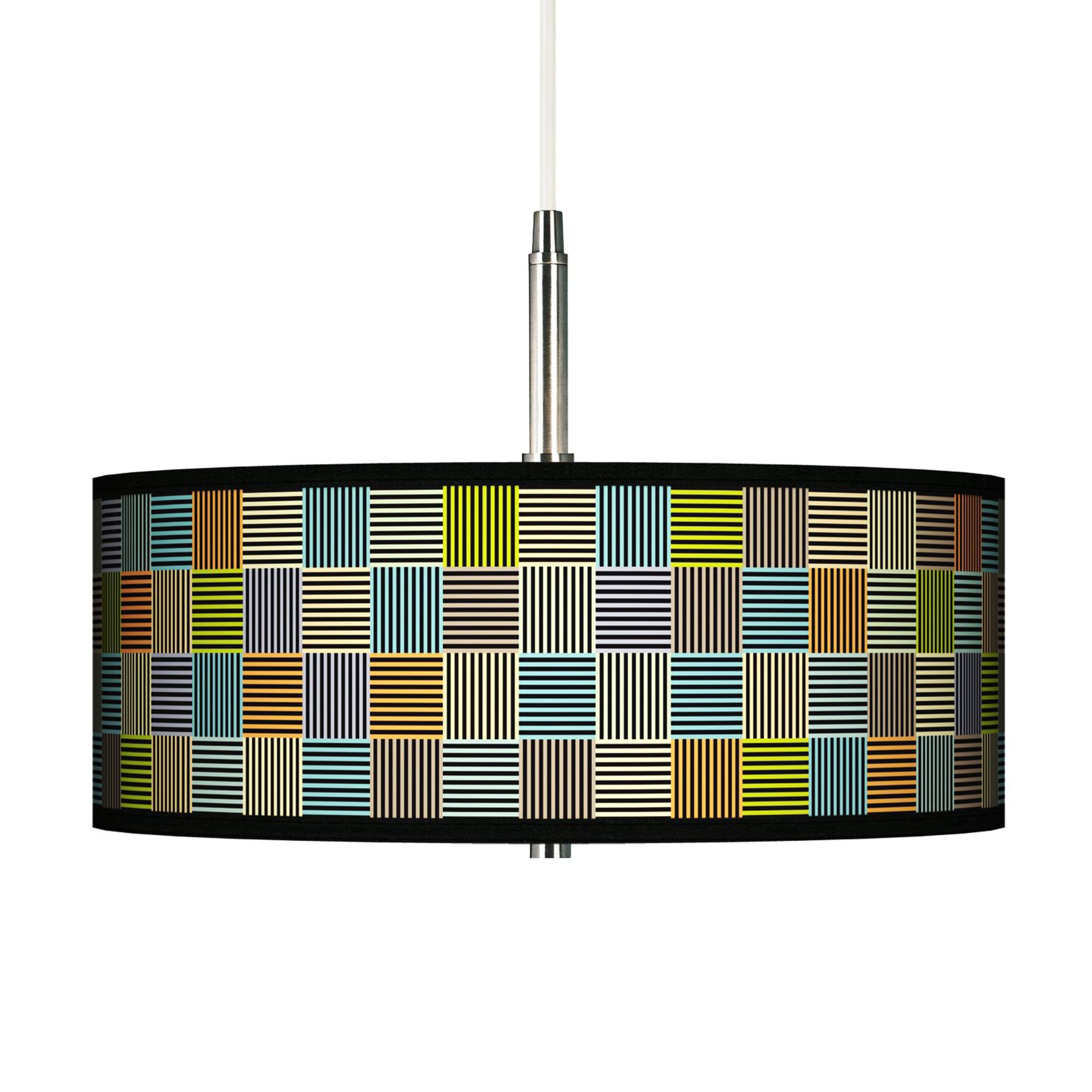 Pixel City Giclee Pendant Chandelier