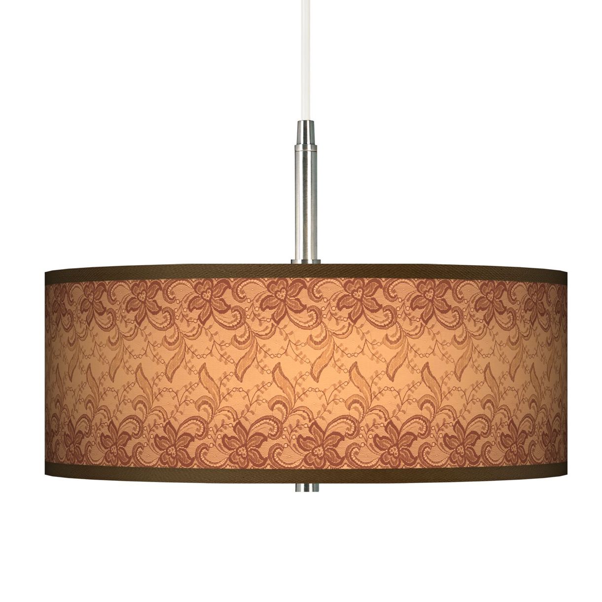 Sepia Lace Giclee Pendant Chandelier