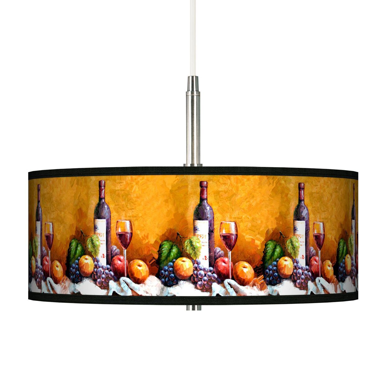 Wine and Fruit Giclee Pendant Chandelier