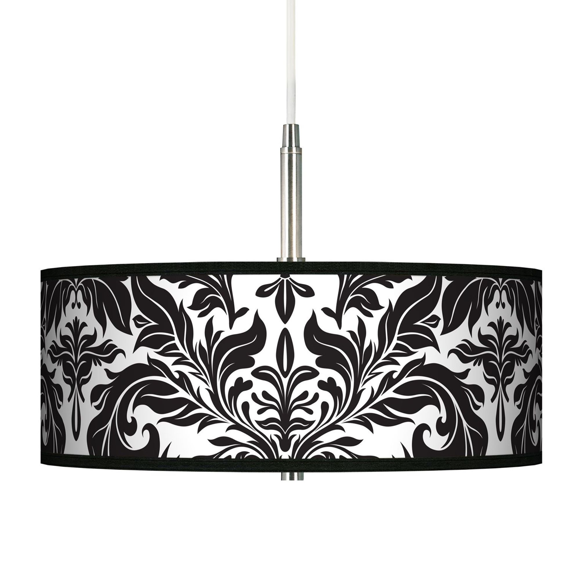 Black Tapestry Giclee Pendant Chandelier