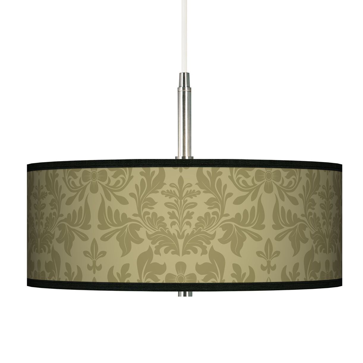 Khaki Flourish Giclee Pendant Chandelier