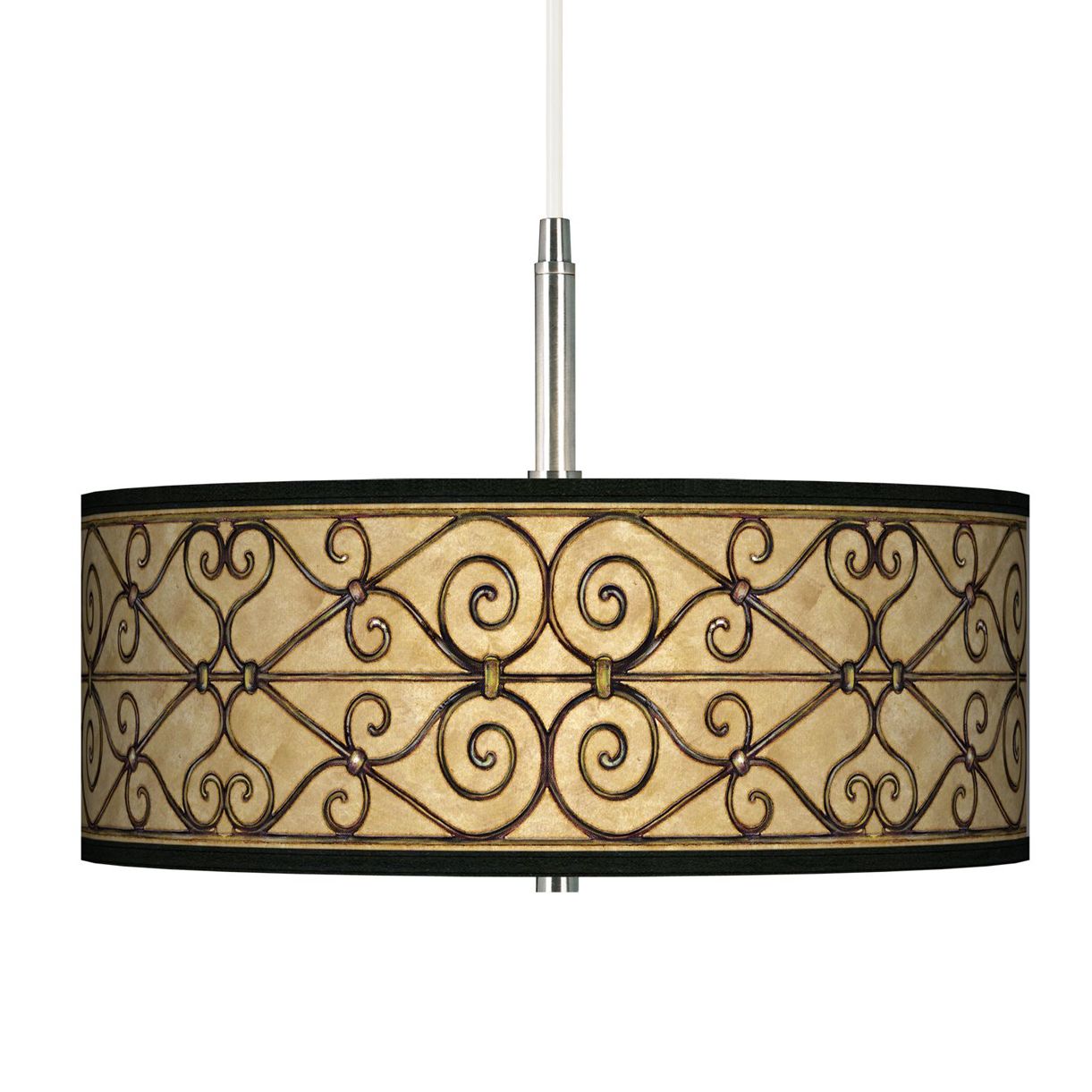 Trellis Hearts Giclee Pendant Chandelier