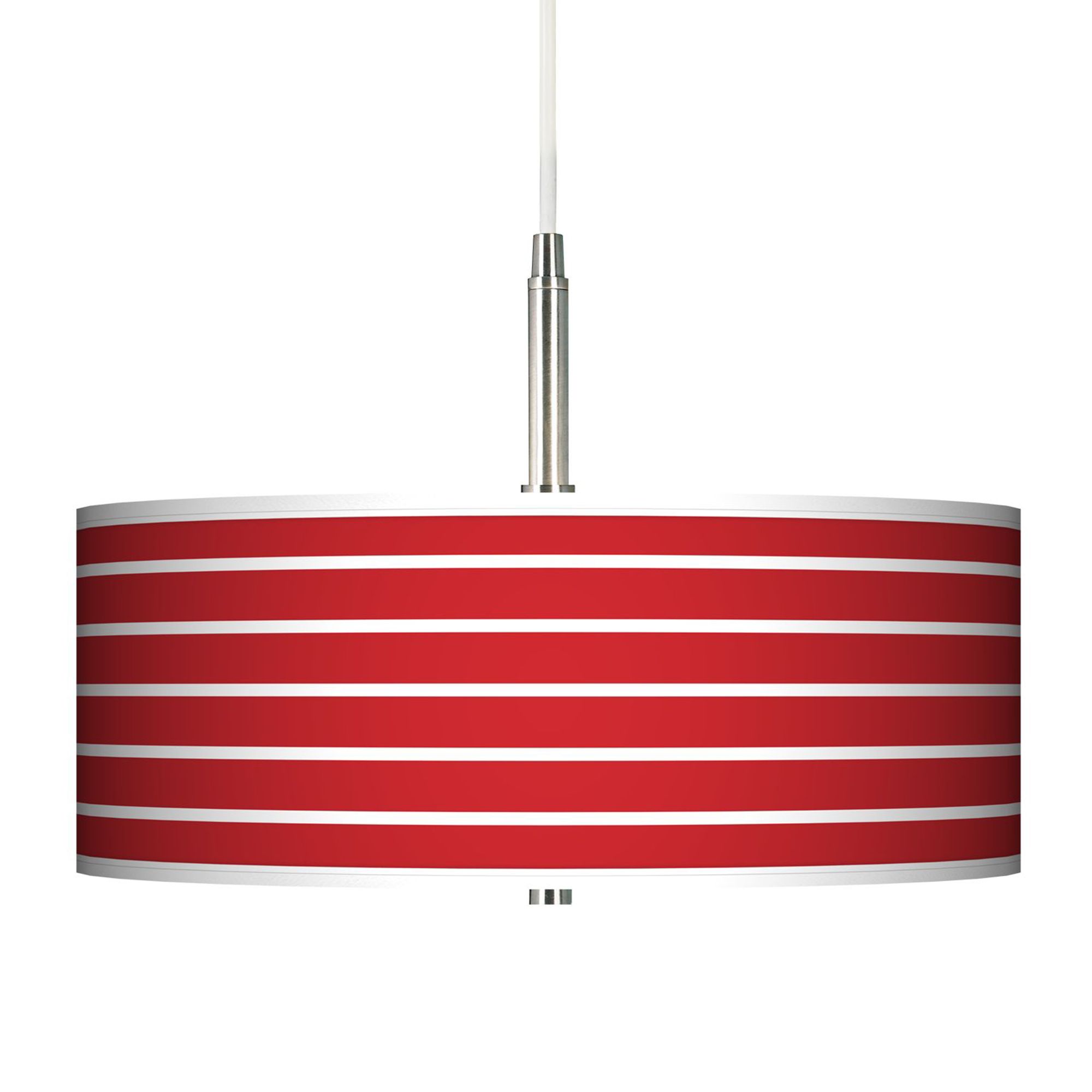 Vivid Red Stripes Giclee Pendant Chandelier