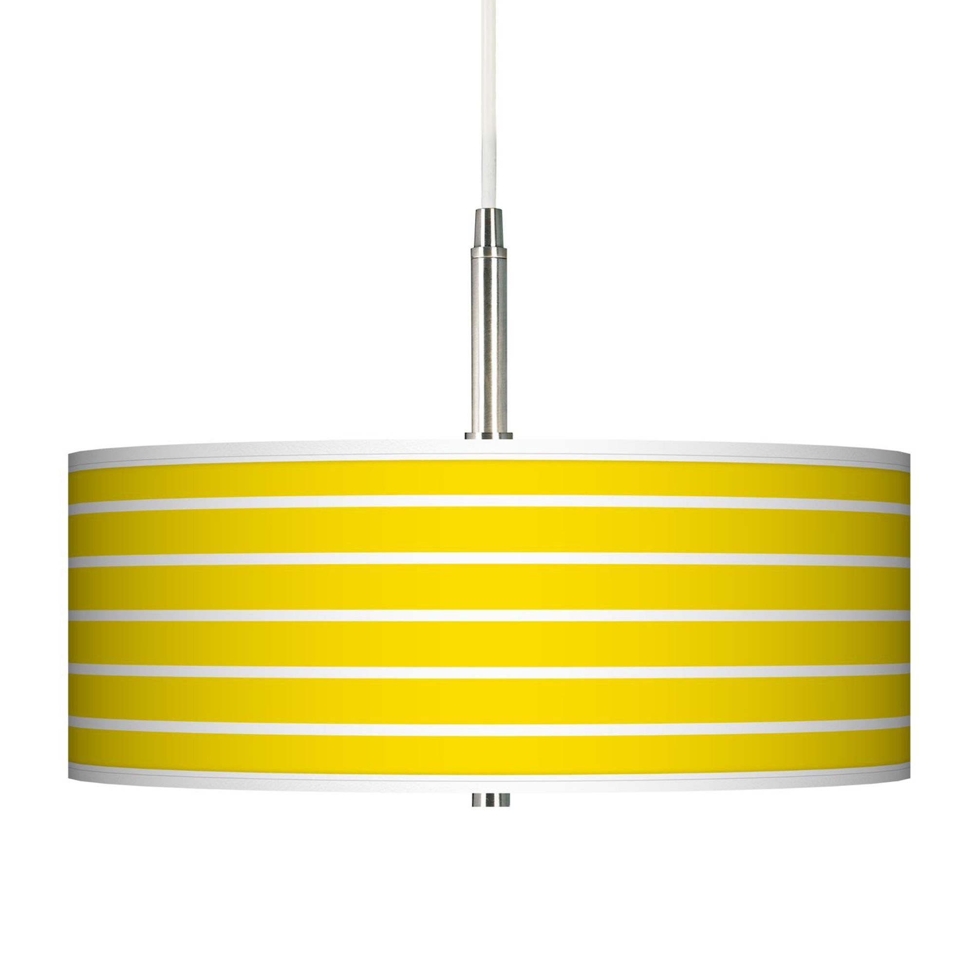 Vivid Yellow Stripes Giclee Pendant Chandelier