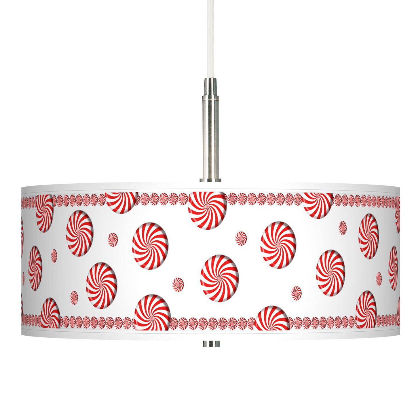 Peppermint Pinwheels Giclee Pendant Chandelier