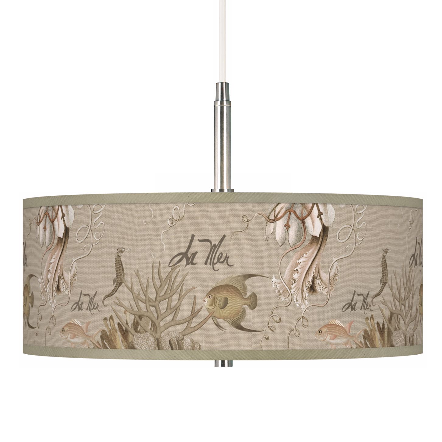 La Mer Jellyfish Giclee Pendant Chandelier