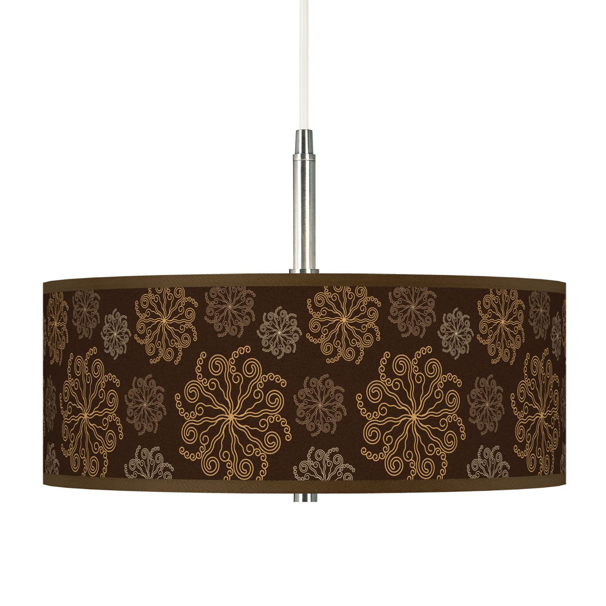 Chocolate Blossom Giclee Pendant Chandelier