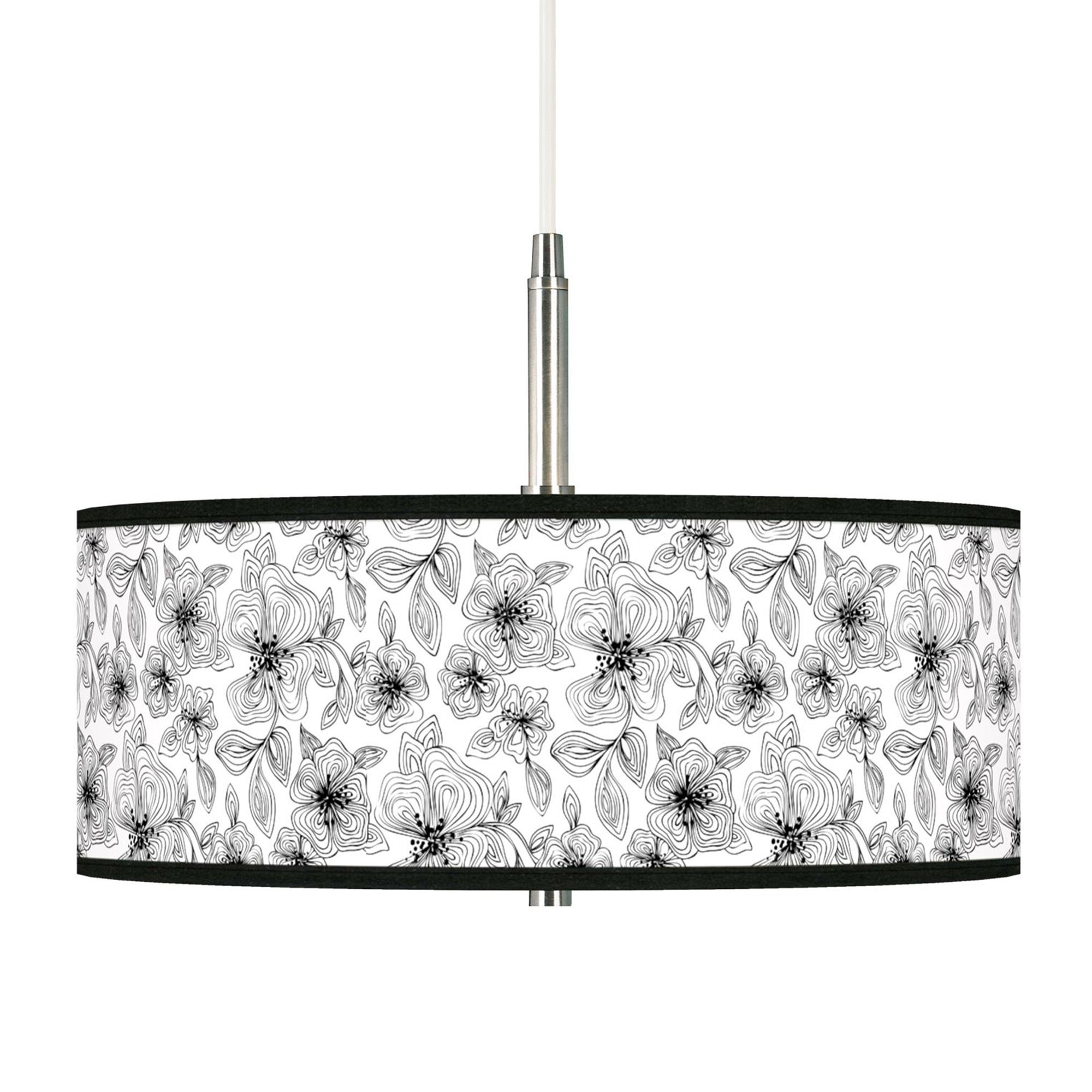 Stacy Garcia Linear Floral Giclee Pendant Chandelier