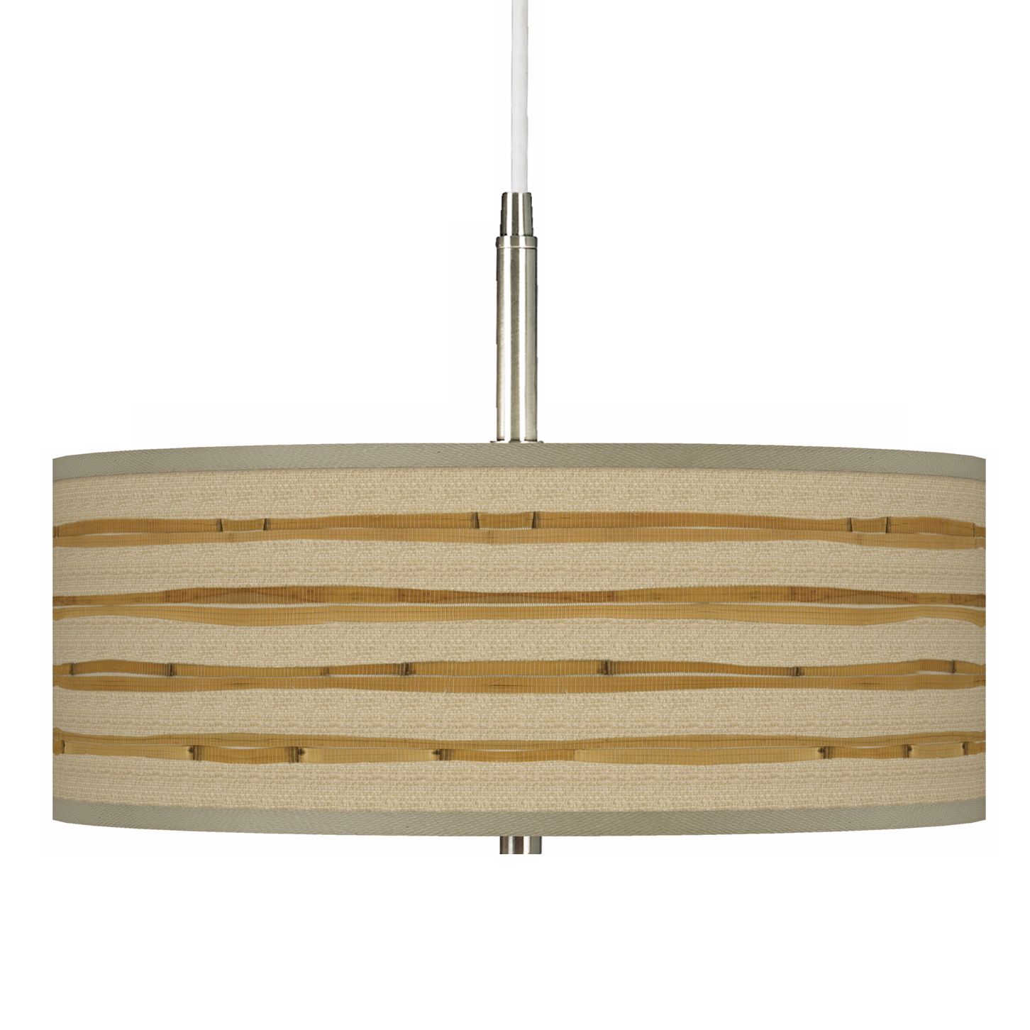 Bamboo Wrap Giclee 16" Wide Pendant Chandelier