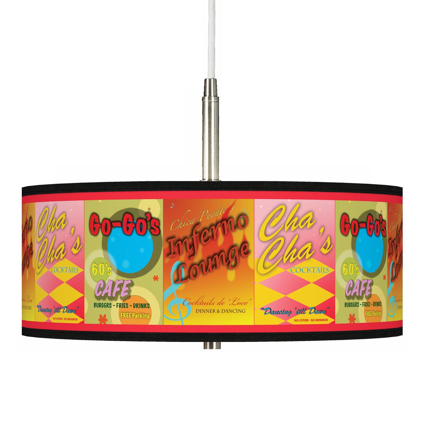 Retro Diner Giclee Pendant Chandelier