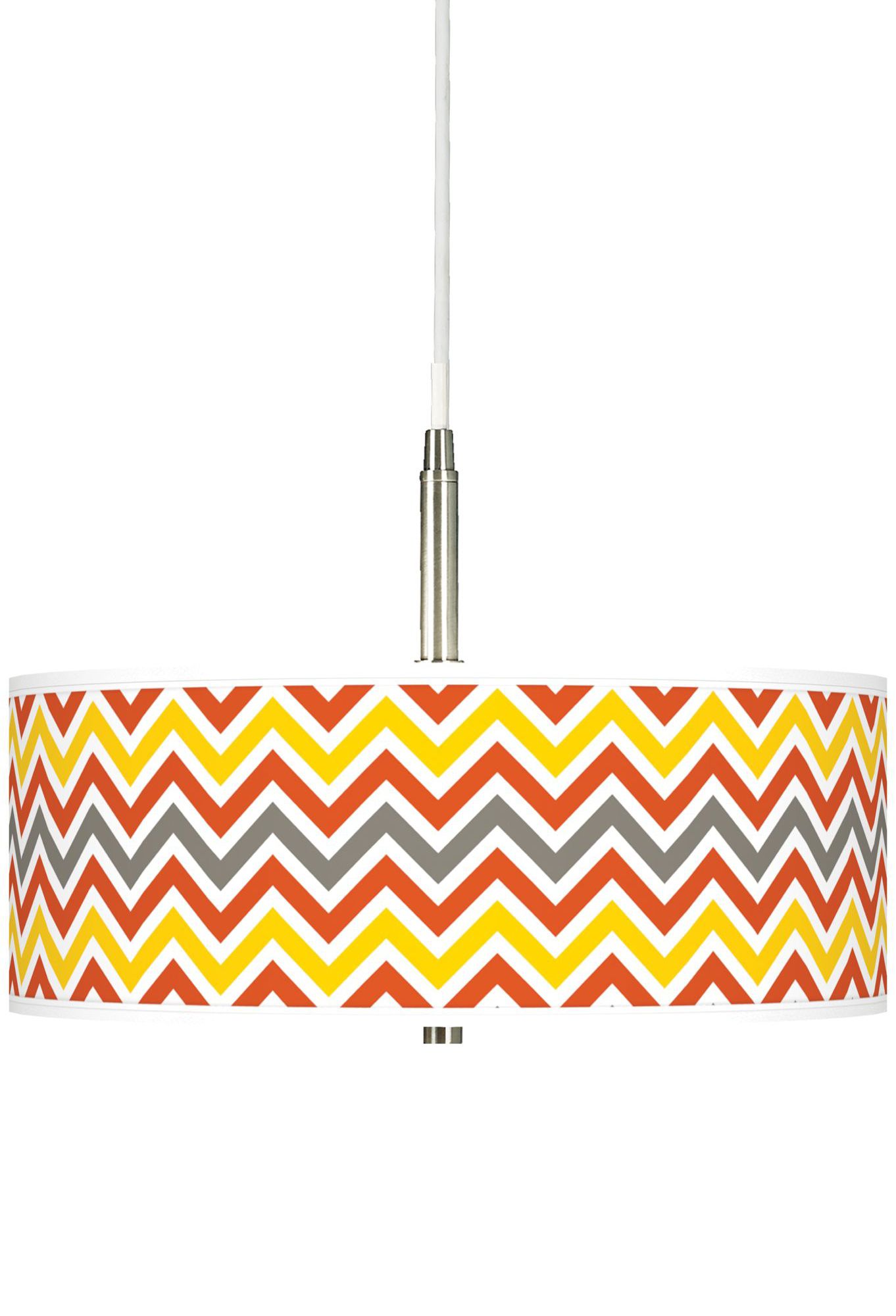 Flame Zig Zag Giclee Pendant Chandelier