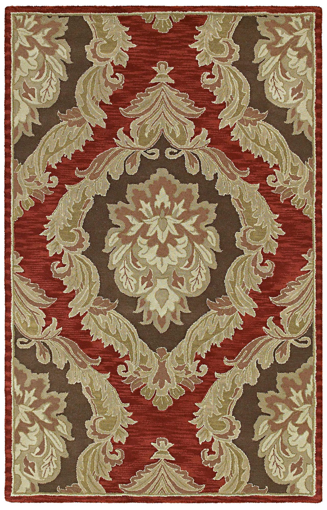 Monicaro Salsa III Red and Black Wool Area Rug