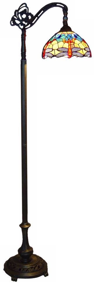 Dragonfly Tiffany Glass Floor Lamp