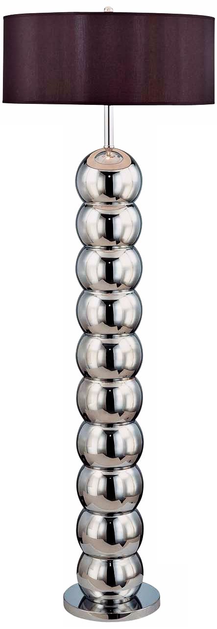 George Kovacs Stacked Orb Chrome Floor Lamp