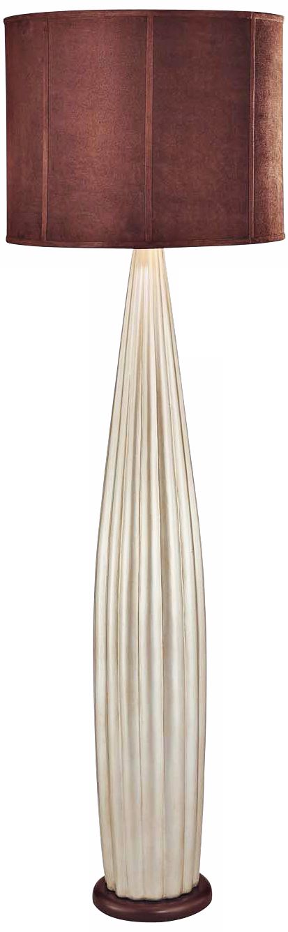 George Kovacs Ribbed Base Silver Finish Floor Lamp
