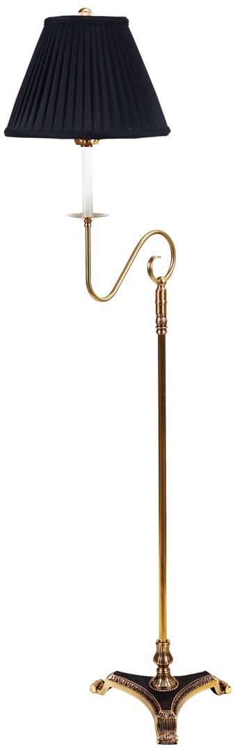 Barrett Antique Brass Swing Arm Bridge Floor Lamp