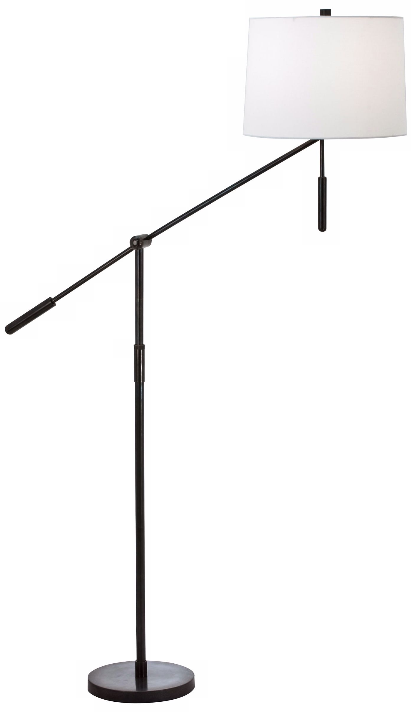 Sonneman Contra Perno Black Brass Boom Arm Floor Lamp