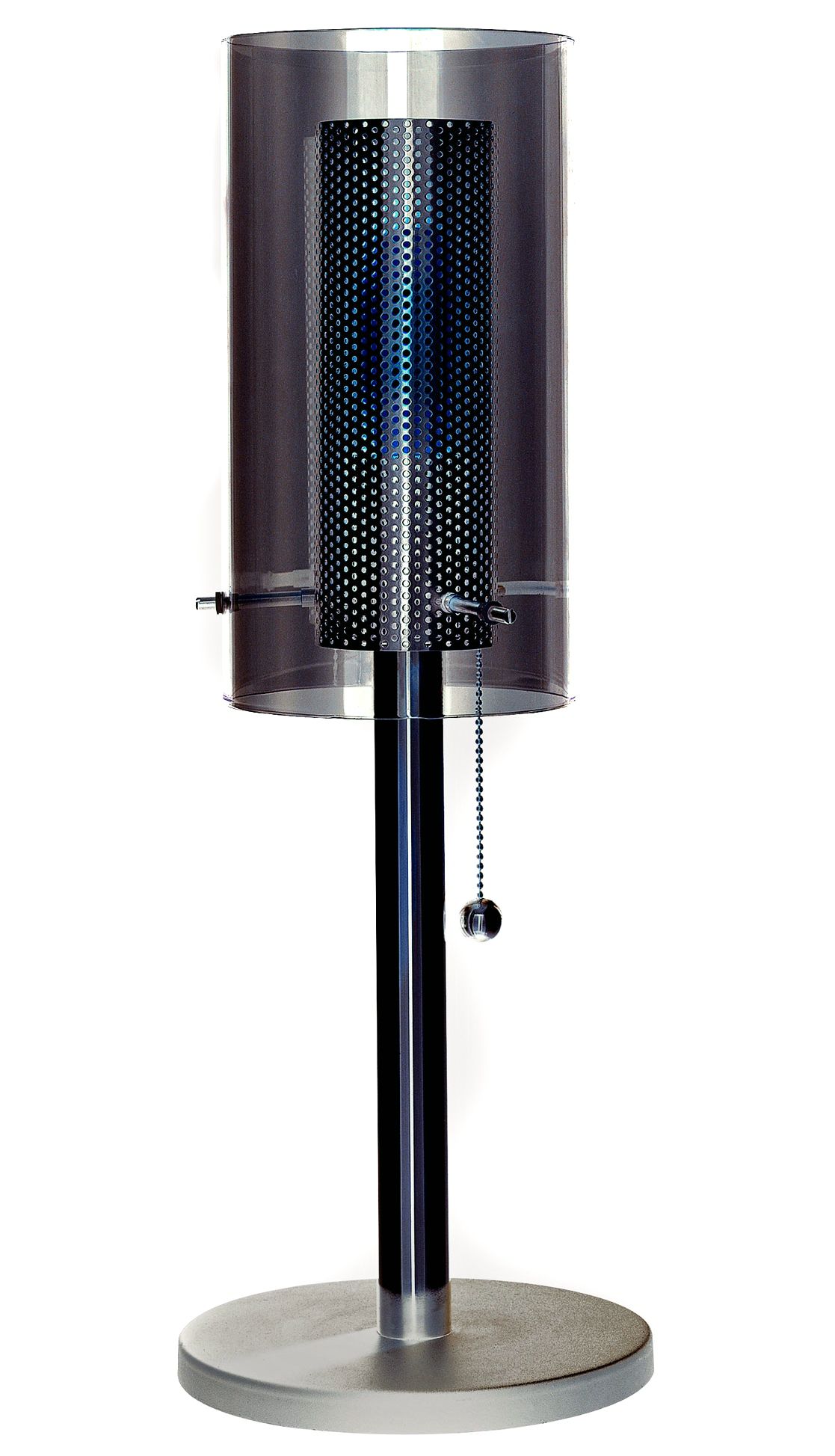 Sonneman Zylinder Chrome and Black Desk Lamp