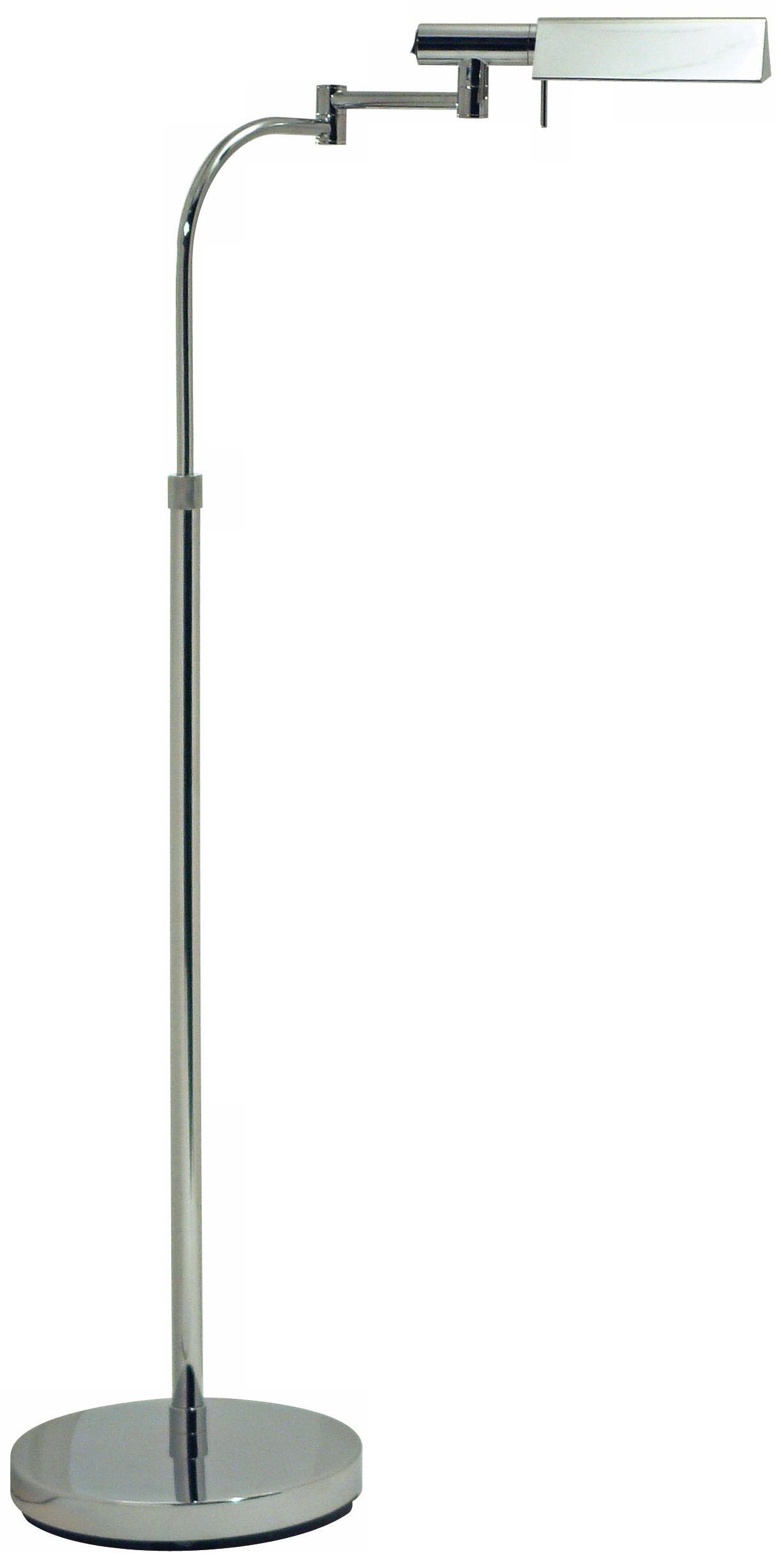 Sonneman E-Tenda Chrome Swing Arm Pharmacy Floor Lamp