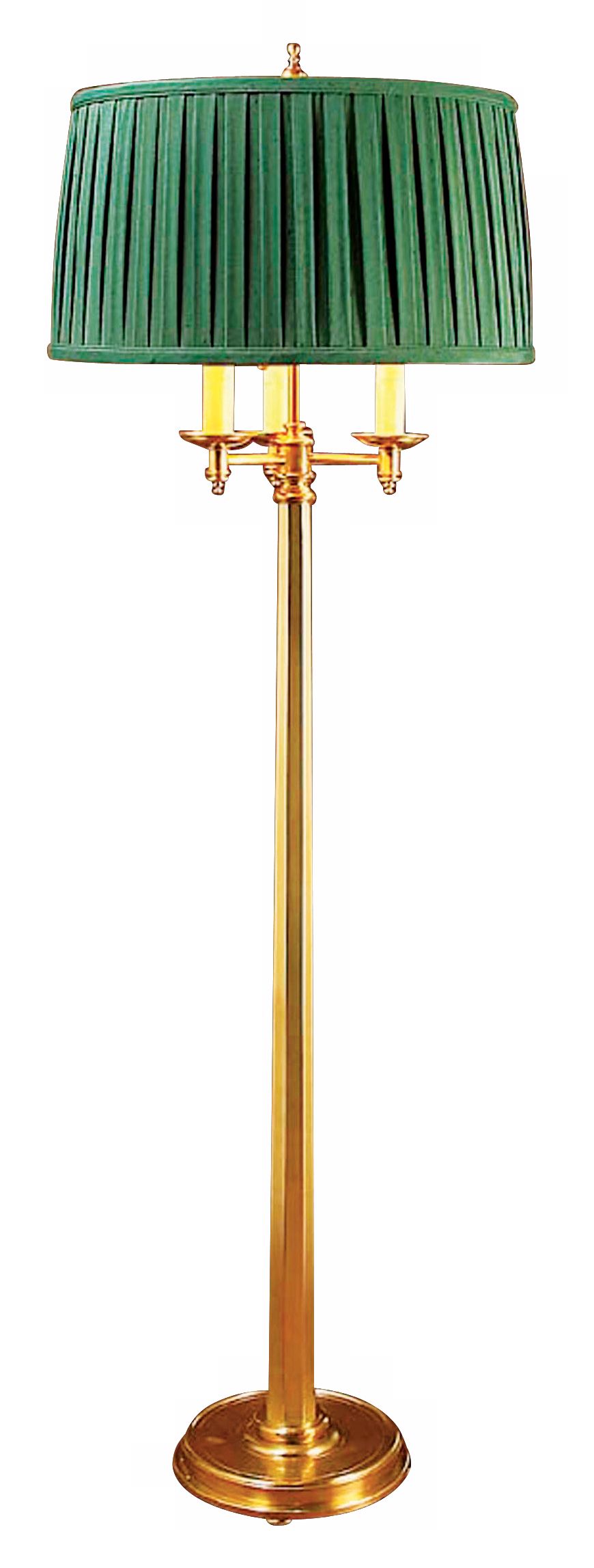 Oriental Accent Green Pleated Shade 3-Light Floor Lamp
