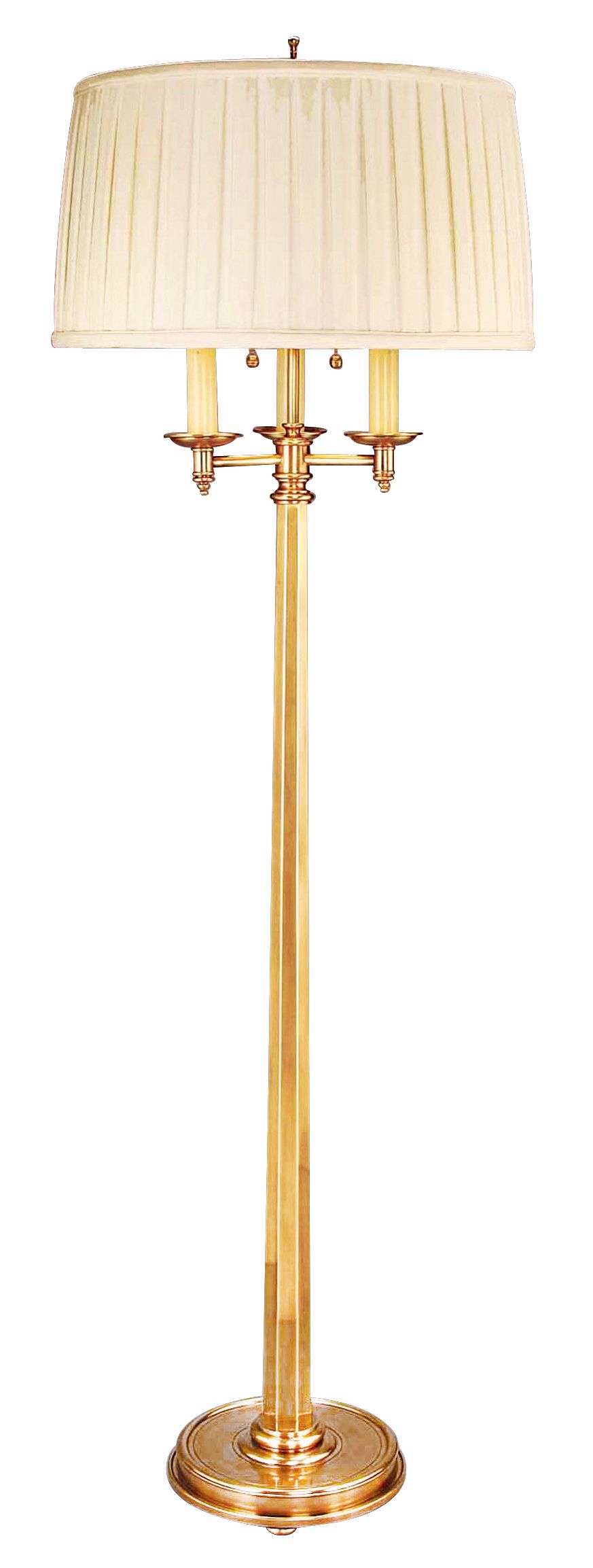 Oriental Accent Pleated Shade 3-Light Floor Lamp