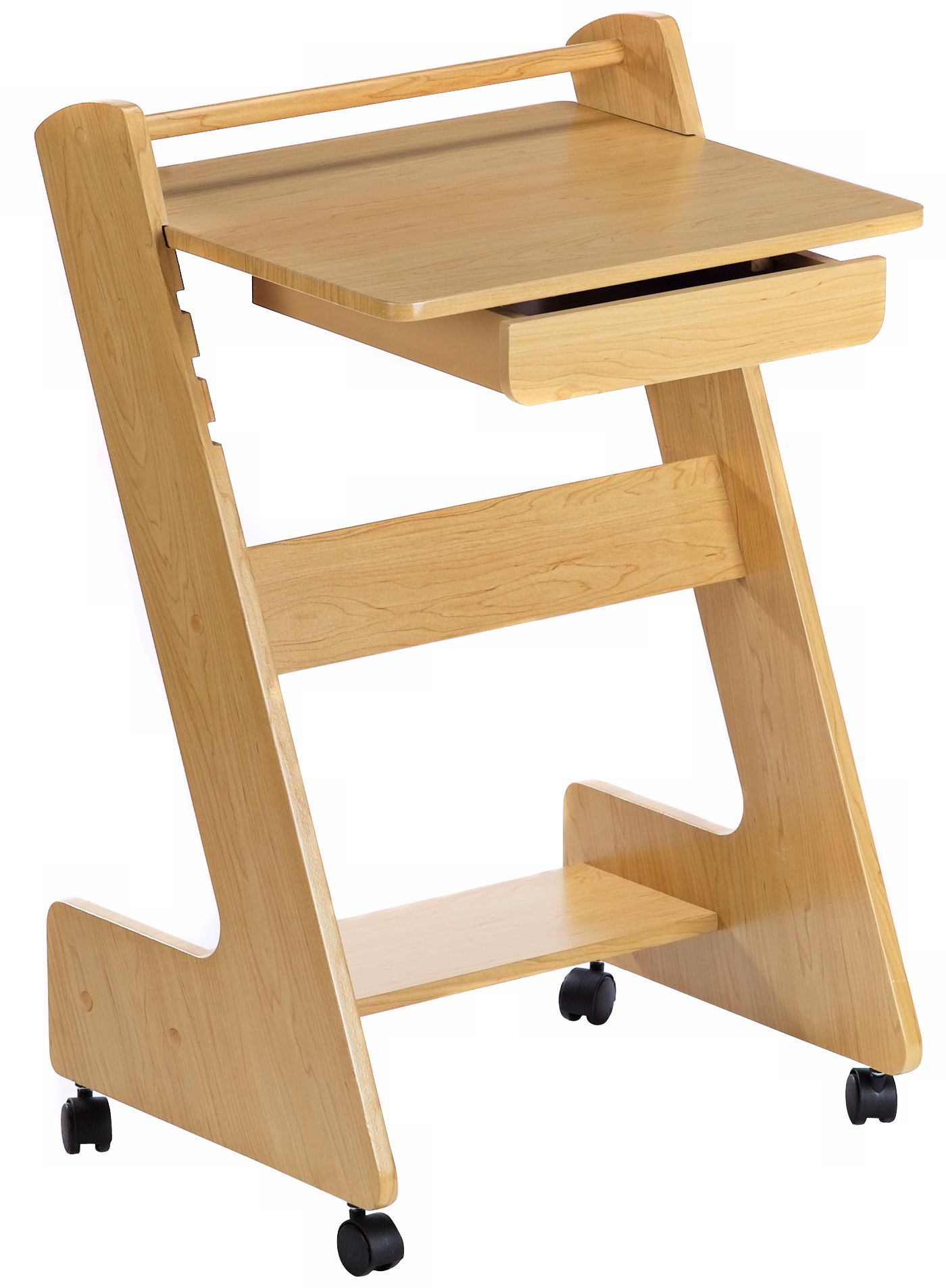 Z Maple Wood Mobile Workstation