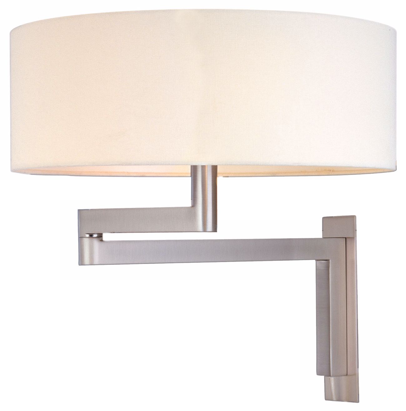 Sonneman Osso Satin Nickel Plug-In Swing Arm Wall Lamp