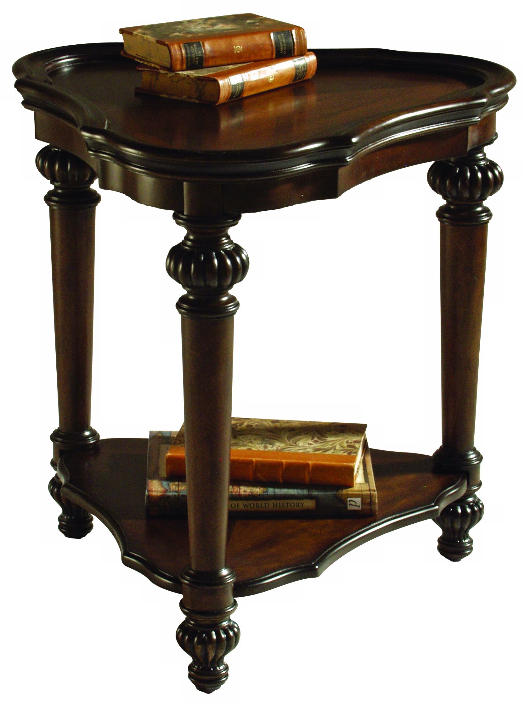Ferndale Carved Wood Accent Table