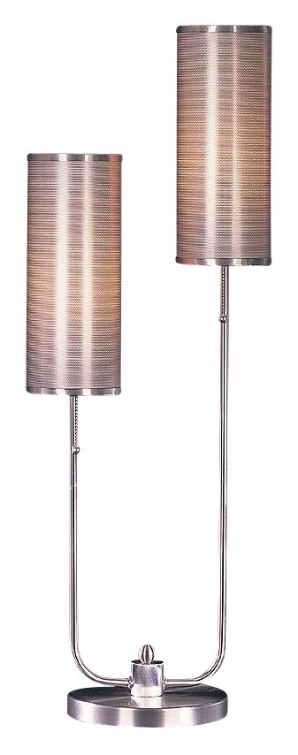 Round Screen Shade Twin Arm Table Lamp