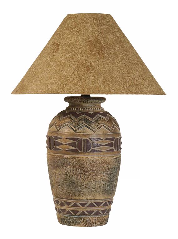Paprika Hide Shade Southwestern Table Lamp