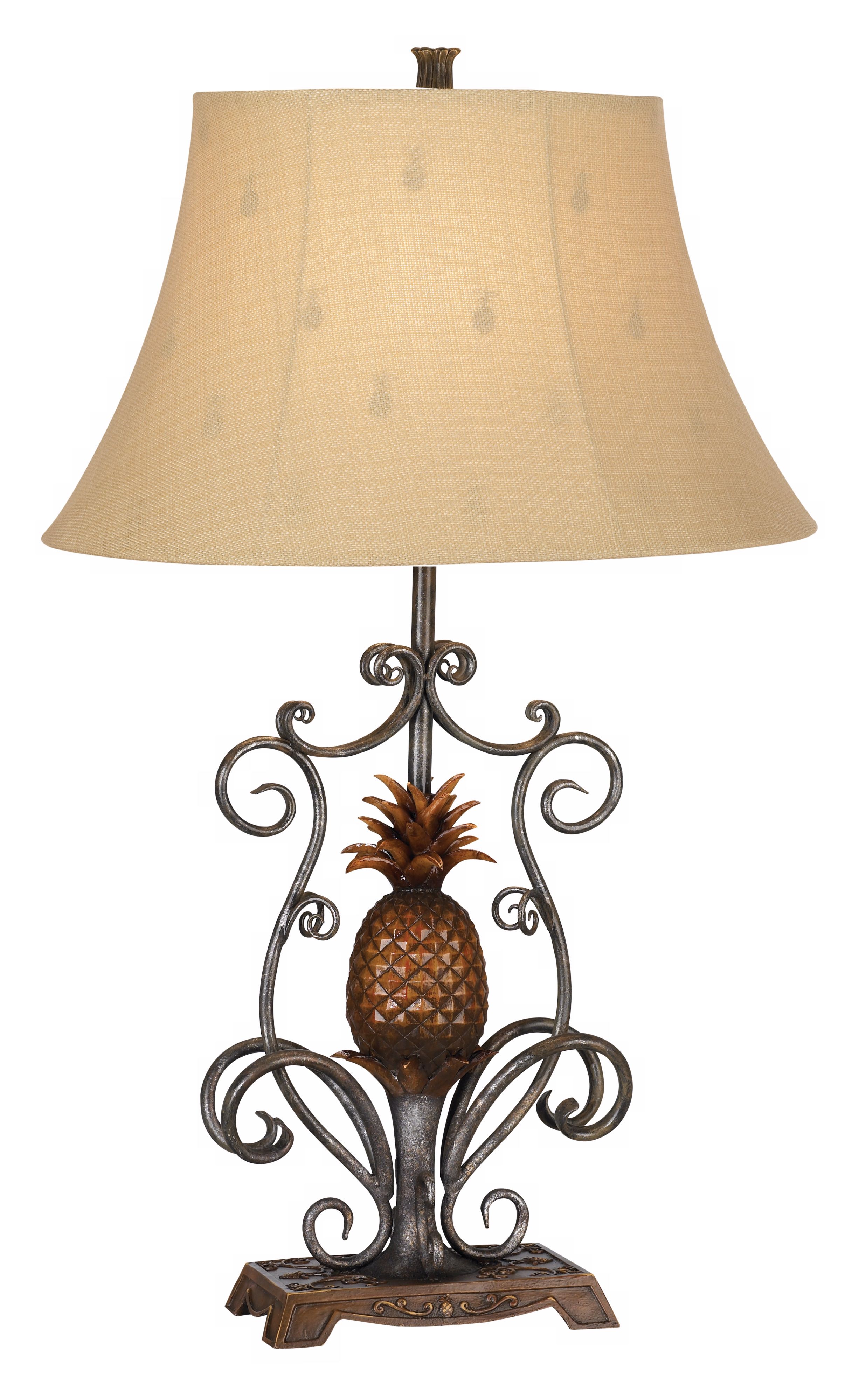 National Geographic Pineapple Scroll Table Lamp
