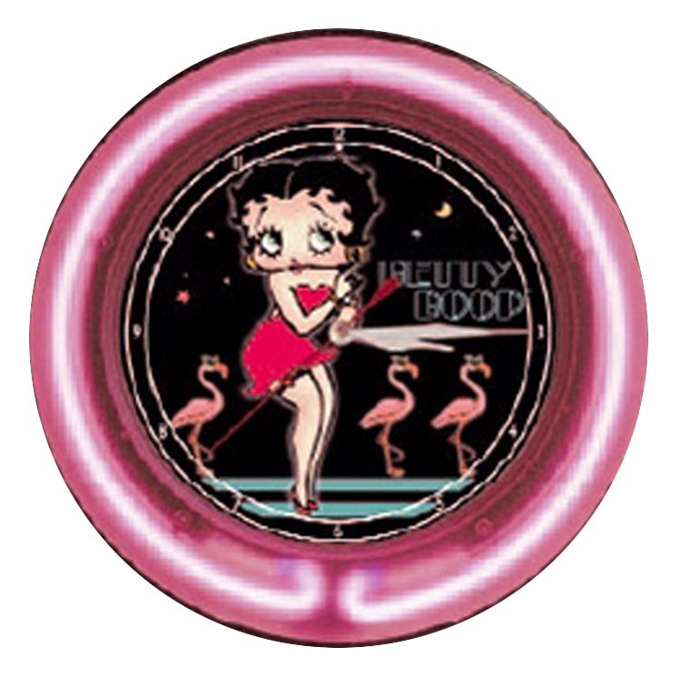 Betty Boop Pink Neon Wall Clock (H1696)