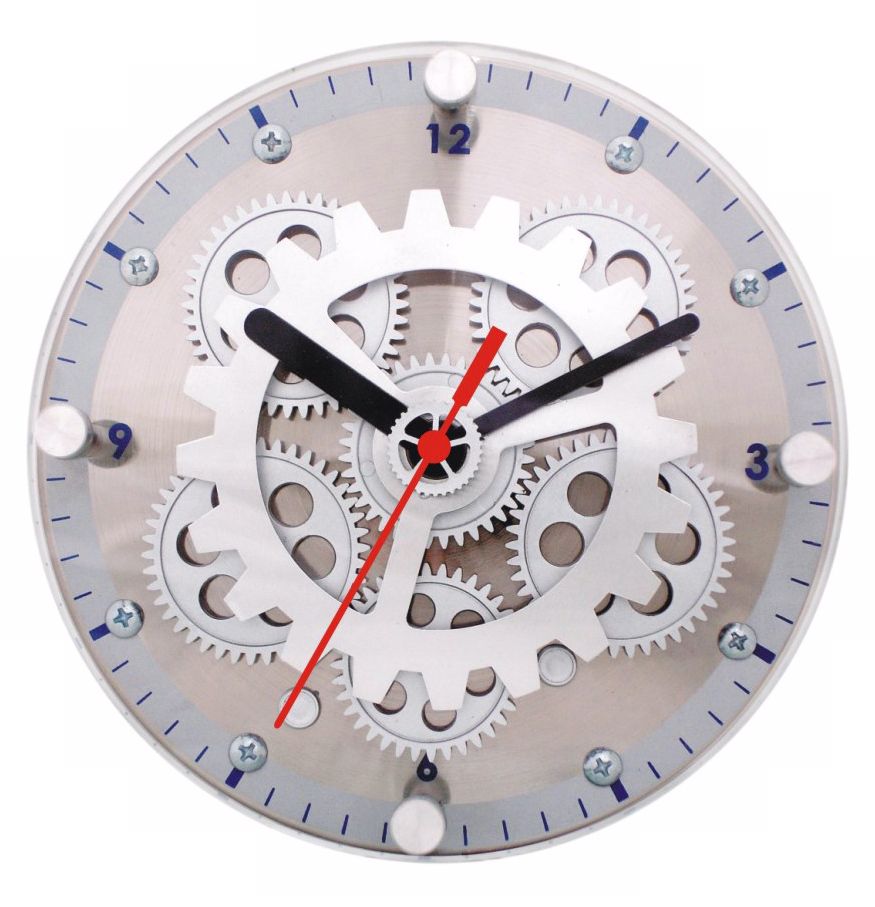 Moving Gear Wall/Desktop Clock