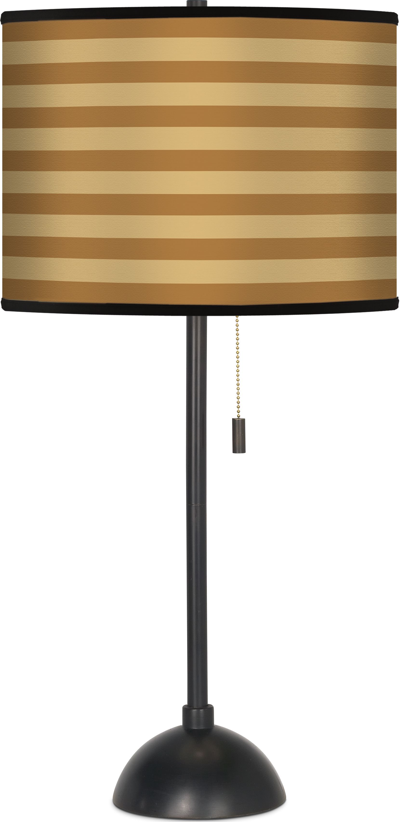 Butterscotch Parallels Black Bronze Base Giclee Table Lamp